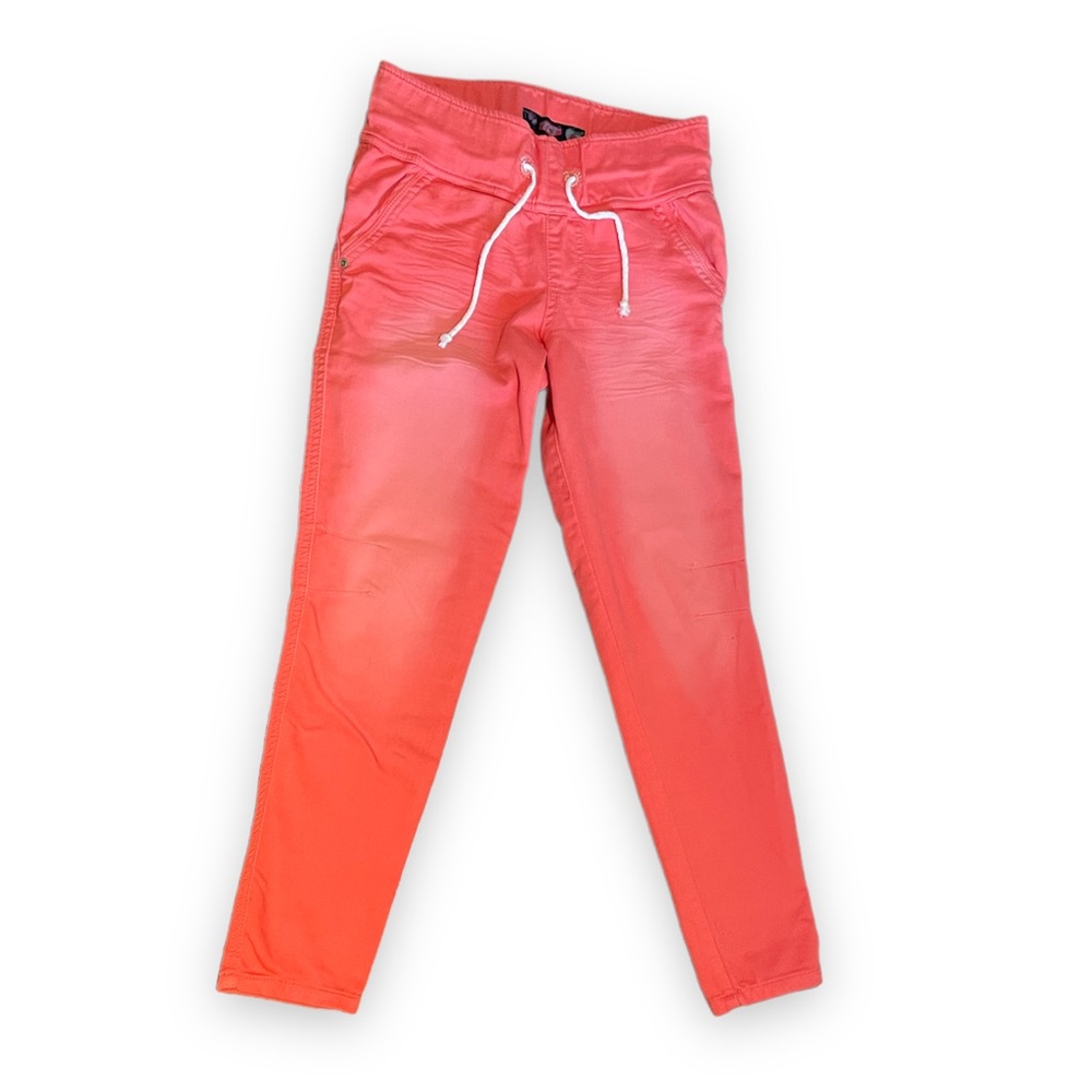 Salmon Jeggings with Strings Adjustable Waist Small
